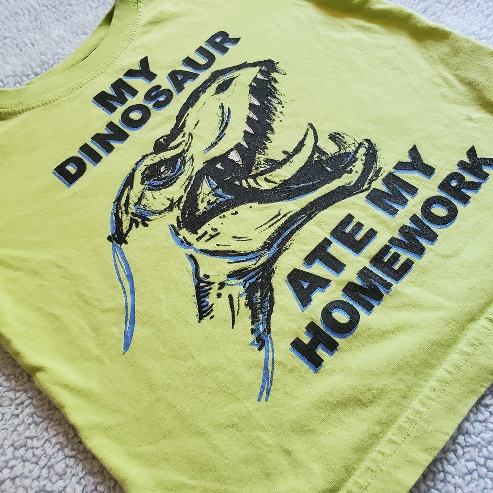 MY DINOSAUR ATE MY HOMEWORK tshirt 2T